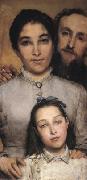 Alma-Tadema, Sir Lawrence Portrait of Aime-Jules Dalou,his Wife and Daughter (mk23) oil painting picture wholesale